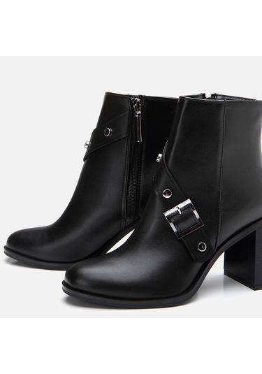 Hotiç Siyah Kadın Topuklu Bot 01boh295350a100 Siyah-black Siyah