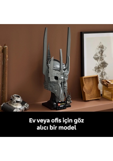LEGO® Icons Yüzüklerin Efendisi: Sauron'un Miğferi 11373 - Yetişkinler için Minifigür İçeren Yaratıcı Model Yapım Seti (538 Parça)