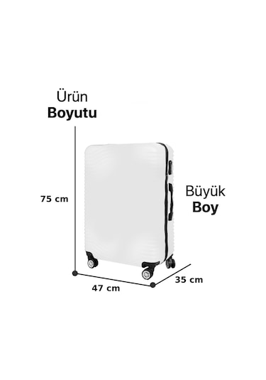 Polo&Sky Petek Model Pembe Renk Büyük Boy Valiz Bavul Pembe