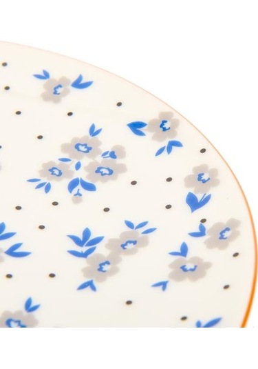 Tulu Porselen Robi Pasta Tabağı - Renkli - 19 Cm Renkli