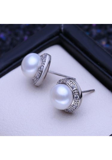 Lsooyh Doğal Tatlı Su İnci Küpeler Moda Parti Saplama Küpeler Kadınlar İçin Düğün Gelin İnci Takı Çok Renkli