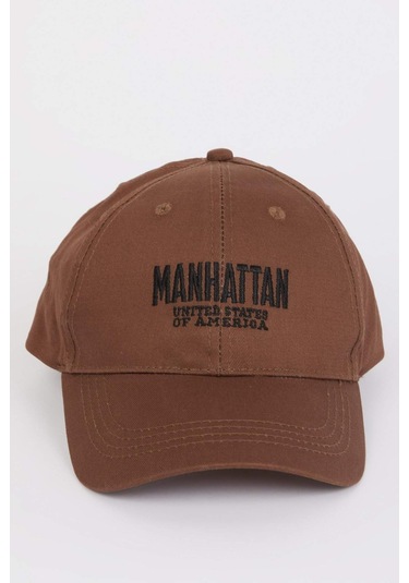 DeFacto Erkek Nakışlı Pamuklu Cap Şapka D7820AX25SMBN285