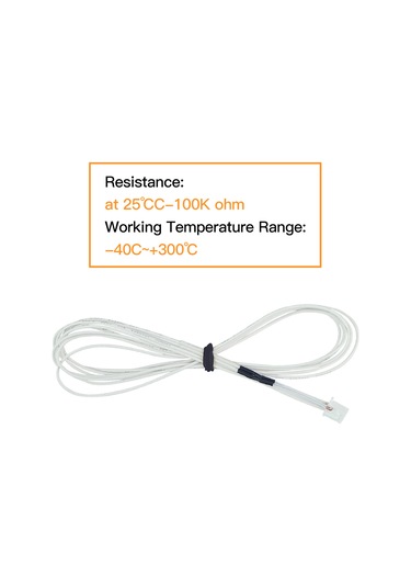 Fosenze 20 Adet Paket 100k Ohm Ntc3950 Termistör, 1 Metre Uzunluk, 24v, 3d Yazıcı Parçası