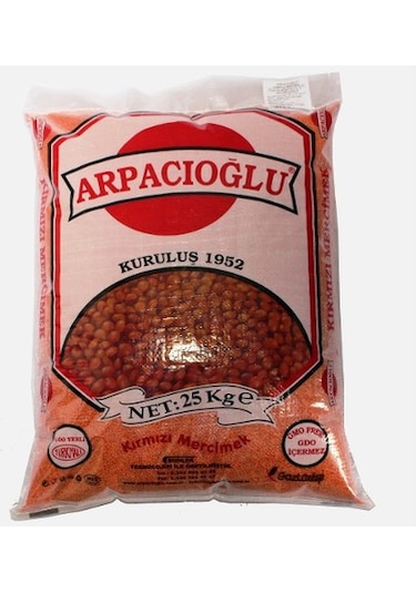 Arpacıoğlu® Kırmızı Futbol Mercimek 25 KG