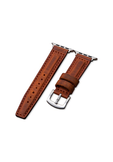 vagave Apple Uyumlu  Watch 42 44 45 49 MM Ultra Deri Kordon- Taba