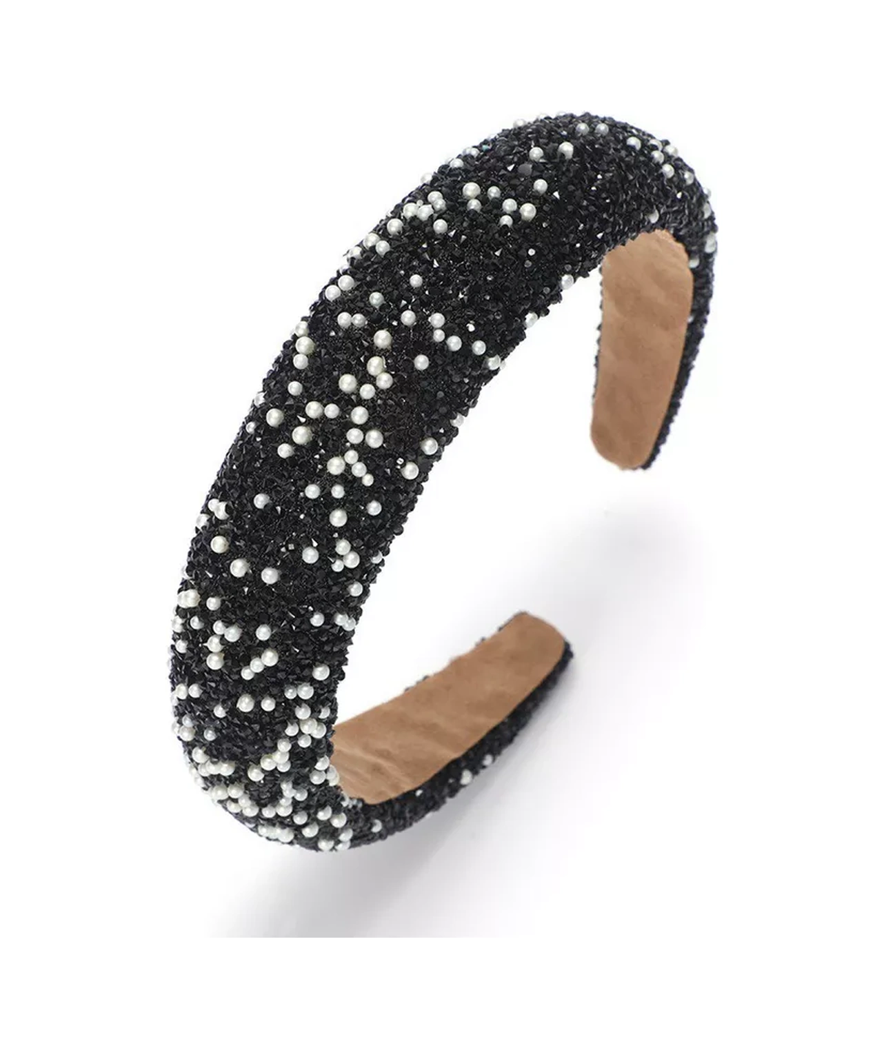 Km Saç Bandı, İnci Ve Taşlı Parlak, Hacimli. 189008316 Siyah