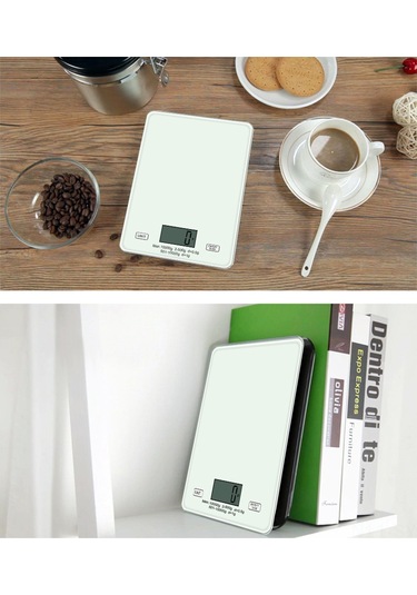 Symbee "tgk-001 Hassas Mutfak Terazisi - Usb Şarjlı, Cam Platformlu, 5000g Kapasiteli" Çok Renkli