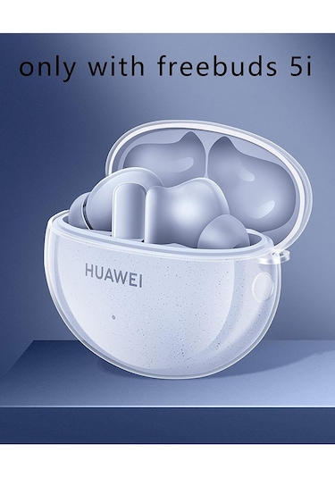 Huawei Freebuds 5i / Freebuds 6i Uyumlu Silikon Kılıf Kanca Şeffaf