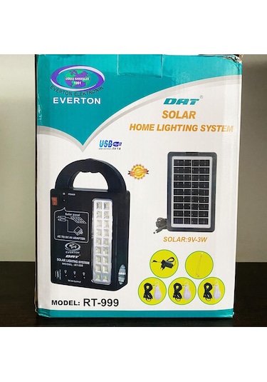 Everton Rt-999 Solar Panelli Radyo Işıldak