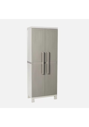 Evinizin Atölyesi 2 Kapılı Plastik Dolap, Mutfak Dolabı, 65x37x17 Krem