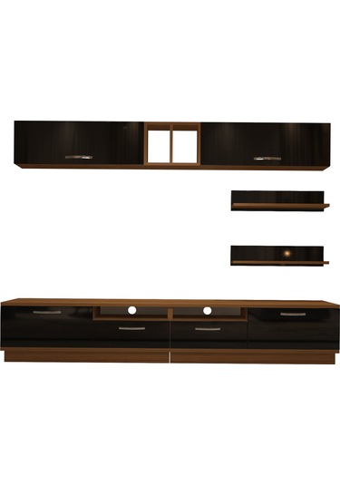 Decoraktiv Trendstyle 5220 Mdf Tv Ünitesi Tv Sehpası Ceviz - Siyah