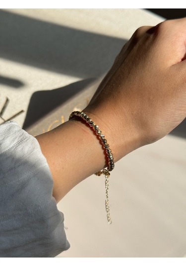 Dorika Gold Kadın Çelik Bileklik Altın Renk Şık Tasarım Altın