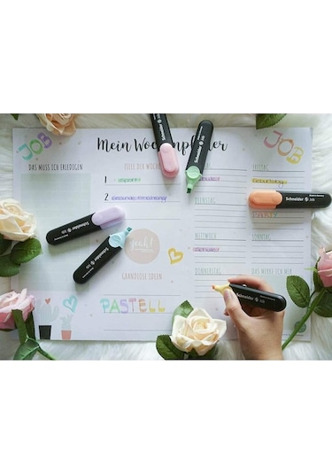 Schneider Pastel Fosforlu Kalem 6'lı Set Çok Renkli