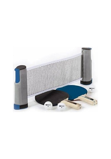 Leyaton Portatif Açılır Kapanır Ayarlı Masa Tenisi File 2 Raket 3 Top Çok Renkli