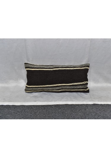 Zehra Abla Halı Yeni El Dokuma Dekoratif Lumbar Kilim Kırlent Yastık Kılıfı 6698 Çok Renkli