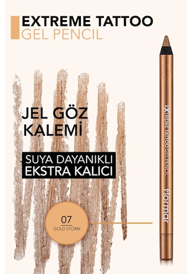 Flormar Extreme Tattoo Gel Pencıl 07 Gold Storm