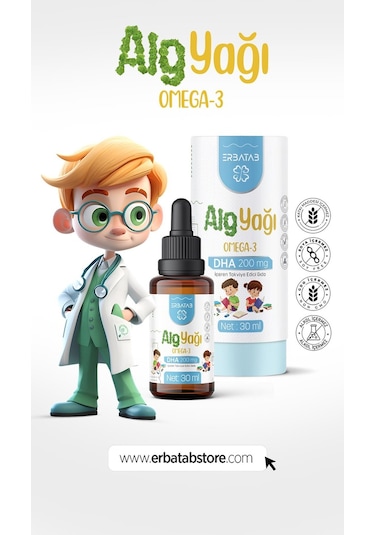 Erbatab Alg Yağı Omega3 30 ML