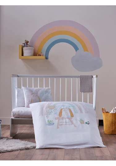 Nakışlı Bebek Nevresim Takımı Little Bunny Bebek - Sarı