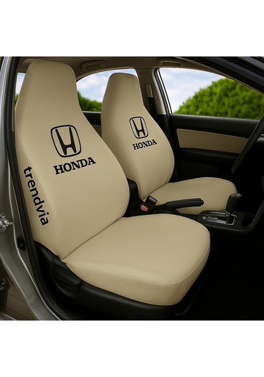 Honda Uyumlu Bej Renk Penye Kumaş Oto Koltuk Kılıfı Takımı Ön Ve Arka Servis Kılıfı Seti