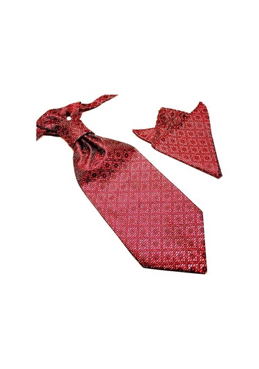 Erkek Bordo Damatlık Kravat Seti - Bordo18 Azdks1827 Bordo