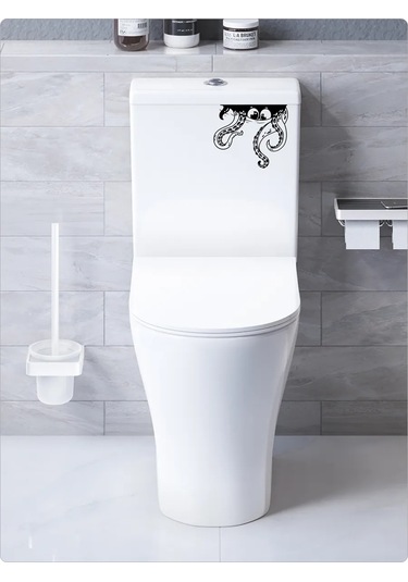 Stadi Tuvalet İçin Dekoratif İç Mekan Kraken Etiketi 299338476 Siyah