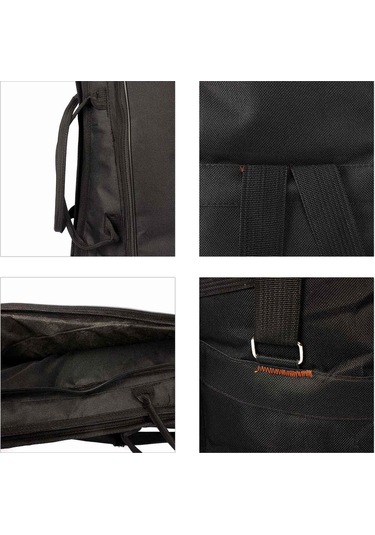 600d Suya Dayanıklı Trombon Gig Bag Oxford Bez Sırt I606 Siyah