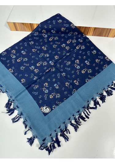 Sökme Boncuklu Pamuk Yazma - 05647 Lacivert Petrol