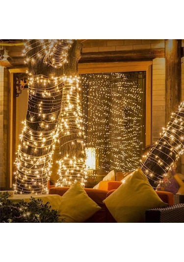 Sıcak Beyaz 100led Peri Dize Işıklar Noel Peri Dize Işıklar Noel Ağacı Şebeke Fişi Açık Bahçe Partisi Festivali Dekor Sıcak Beyaz