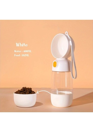 Willowhaven Beyaz 2si 1 Arada Taşınabilir Köpek Su Şişesi Ve Mama Kabı Sızdırmaz