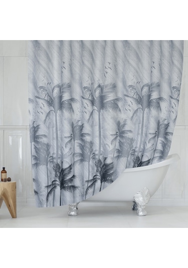 Tropik Duş Perdesi 5104 Model Çift Kanat 2X110X200Cm Çok Renkli