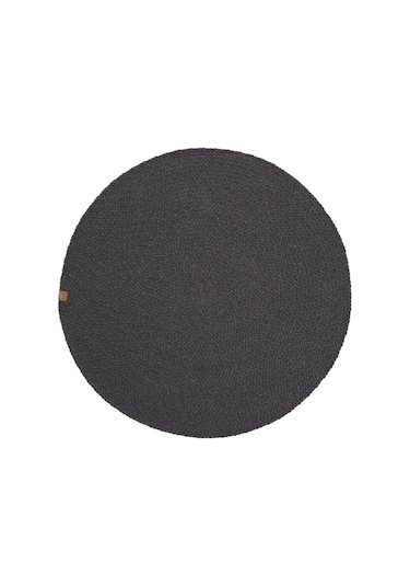 Cool Halı Glenn 611 Antrasit Banyo Halısı Yuvarlak Hol Halı Hasır Dokulu Banyo Paspası Mutfak Halısı