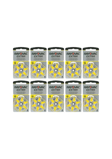 Rayovac Extra 10 Numara İşitme Cihazı Pili 6 x 10'lu