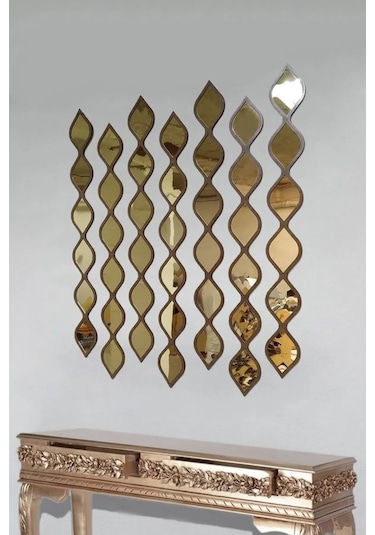 Demdekor Su Damlası Dekoratif Ayna Beşli Şeffaf