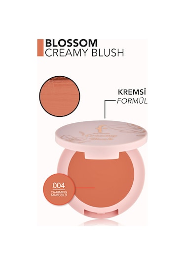 Flormar Blossom Yüksek Pigmentli & Doğal Bitişli Uzun Süre Kalıcı Kremsi Allık 004 Charmıng Marıgold