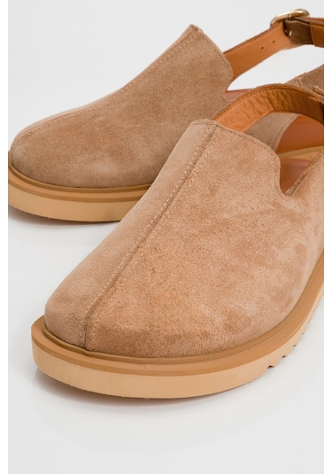 Laby Toprak Süet Hakiki Deri Kadın Sandalet Toprak