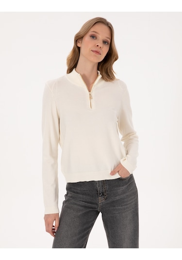 Pierre Cardin Kadın Ekru Kazak /triko 50317114-vr019 Ekru
