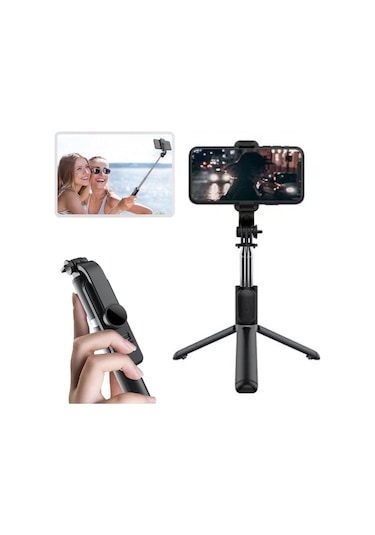 Buffer Masaüstü Tripod Olabilen Telefon Tutuculu Kablosuz Kumand