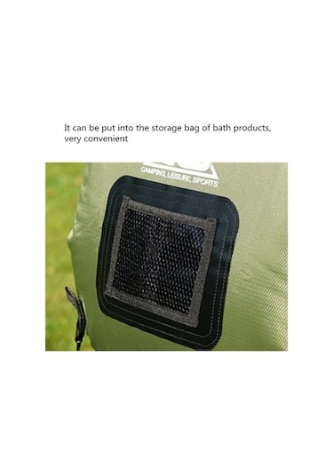 Prestigegoods 20l Taşınabilir Solar Duş Çantası Siyah, Kampçılık İçin Uygun, 0.52kg Ağırlık, 48x47x31cm Boyut Siyah