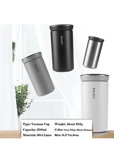 Besthome1 En Seviyeli Paslanmaz Çelik Sızdırmaz Termos Beyaz 350 Ml Beyaz