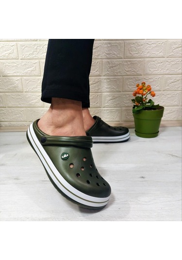 Akınalbella 195 Haki Hastane Aşçı Hafif Rahat Sabo Terlik 001