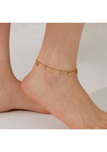 Sones Opk Gz196 Paslanmaz Çelik İskelet Çiçek Bileklik Altın