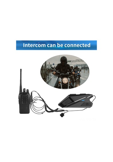 Tenfowee Motor Kaskı Kulaklığı Bluetooth 5.0: Sesli Arama, Fm Radyo, Su Geçirmez, 450mah Pil, Kolay Kurulum - Siyah