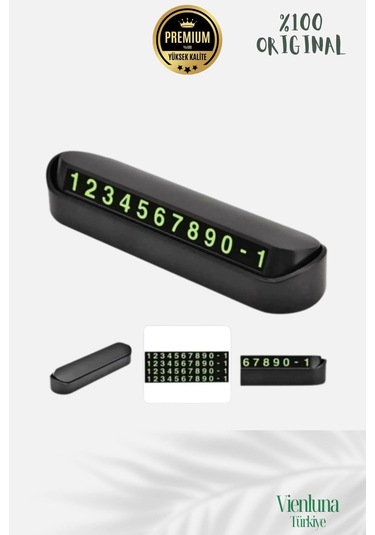 Özel Üretim Araç İçi Torpido Üstü Cam Kartı Telefon Numarası Lüks Fosforlu Neon Aç-kapa Numaratör