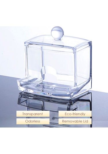 Dofolink Plastik Organize Kutusu - Tıraş Sapları Ve Kıyafet Aksesuarları İçin Şeffaf Saklama Kapsülü 85g, 90x80x80mm Şeffaf