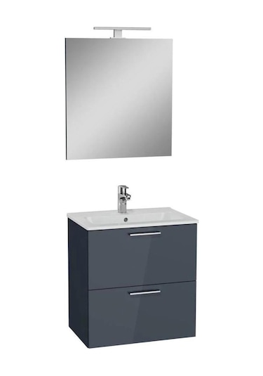 Vitra Mia 75102 Antrasit Banyo Dolabı Set 60 Cm Çok Renkli