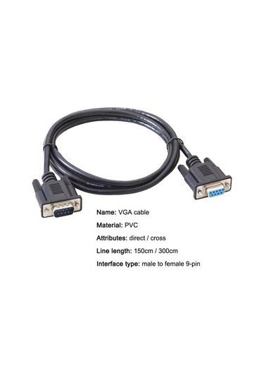 Kullanışlı Vga Uzatma Kablosu Pratik Kompakt Yüksek Hızlı İletim 300cm Straight