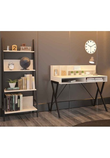 Avmpark Avmpark Yanke Çalışma Masası+Kitaplık Aytaşı