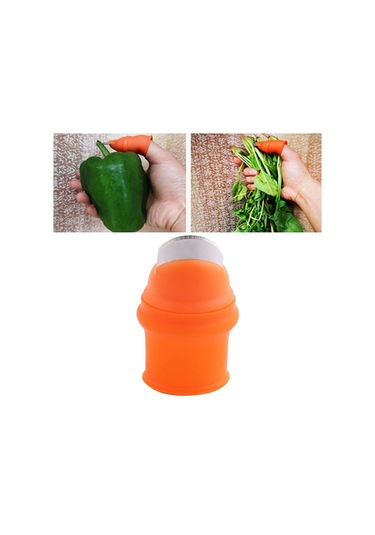 Homyl Silikon Başparmak Bıçağı Sebze Kesici Uzun,-büyük
