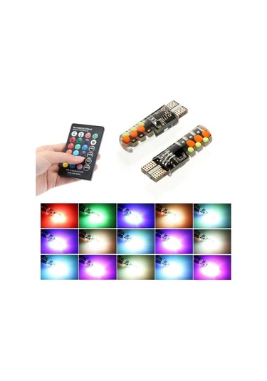 Park Ampulü Rgb T10 Park Ampulü Renk Değiştiren Kumandalı