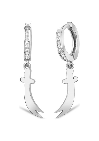 Zülfikar Taşlı Gümüş Küpe - Gümüş Gümüş